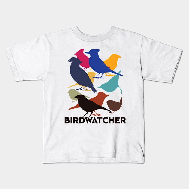 Birdwatcher Kids T-Shirt by kataszep